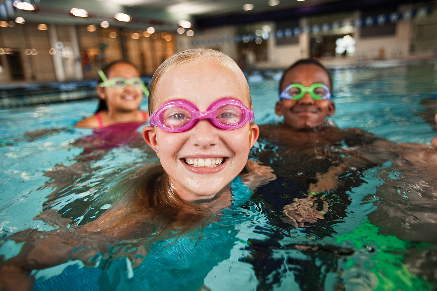 Youth swim class at the YMCA