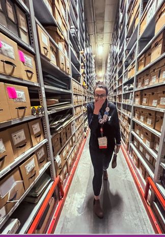 YMCA staff walking in YMCA Archives